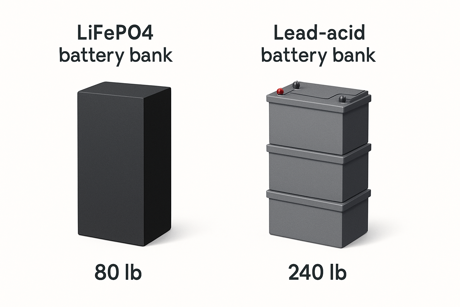 LiFePO4 vs. Lead-Acid: Sizing for Peak Backup Duration