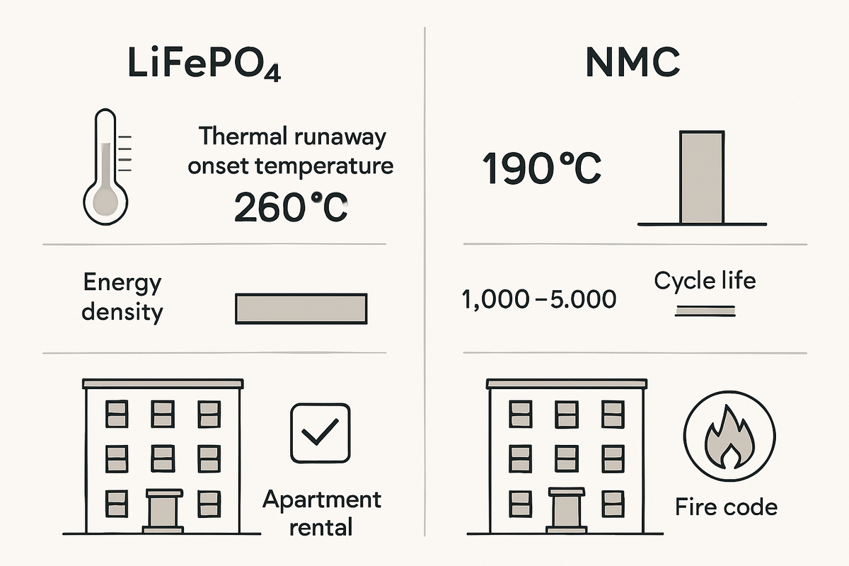 LiFePO4 vs NMC: Safer Chemistry Choices for Rental ESS