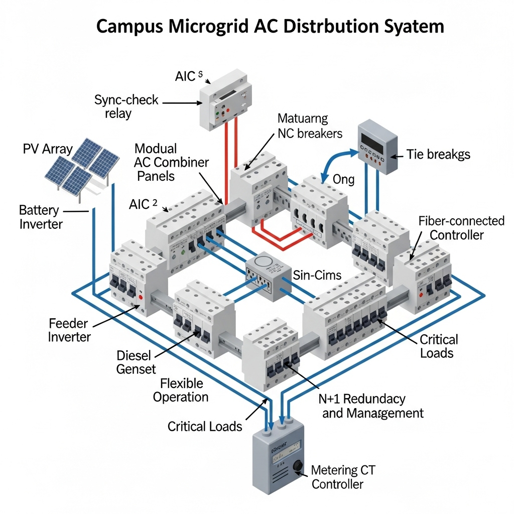 Ac Microgrid Components Modular AC Combiner Strategy for Microgrids | Anern
