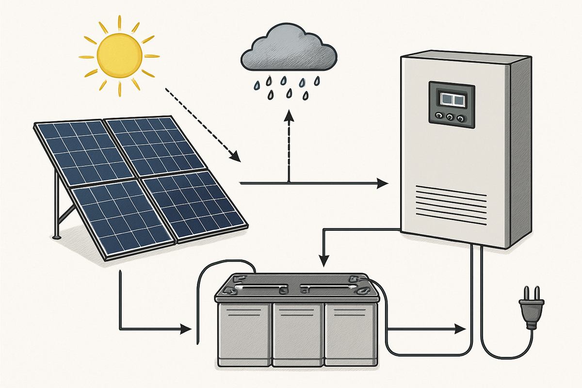 Autonom Solar System Examples Off-Grid Solar Sizing: The Truth About Autonomy Days - Anern