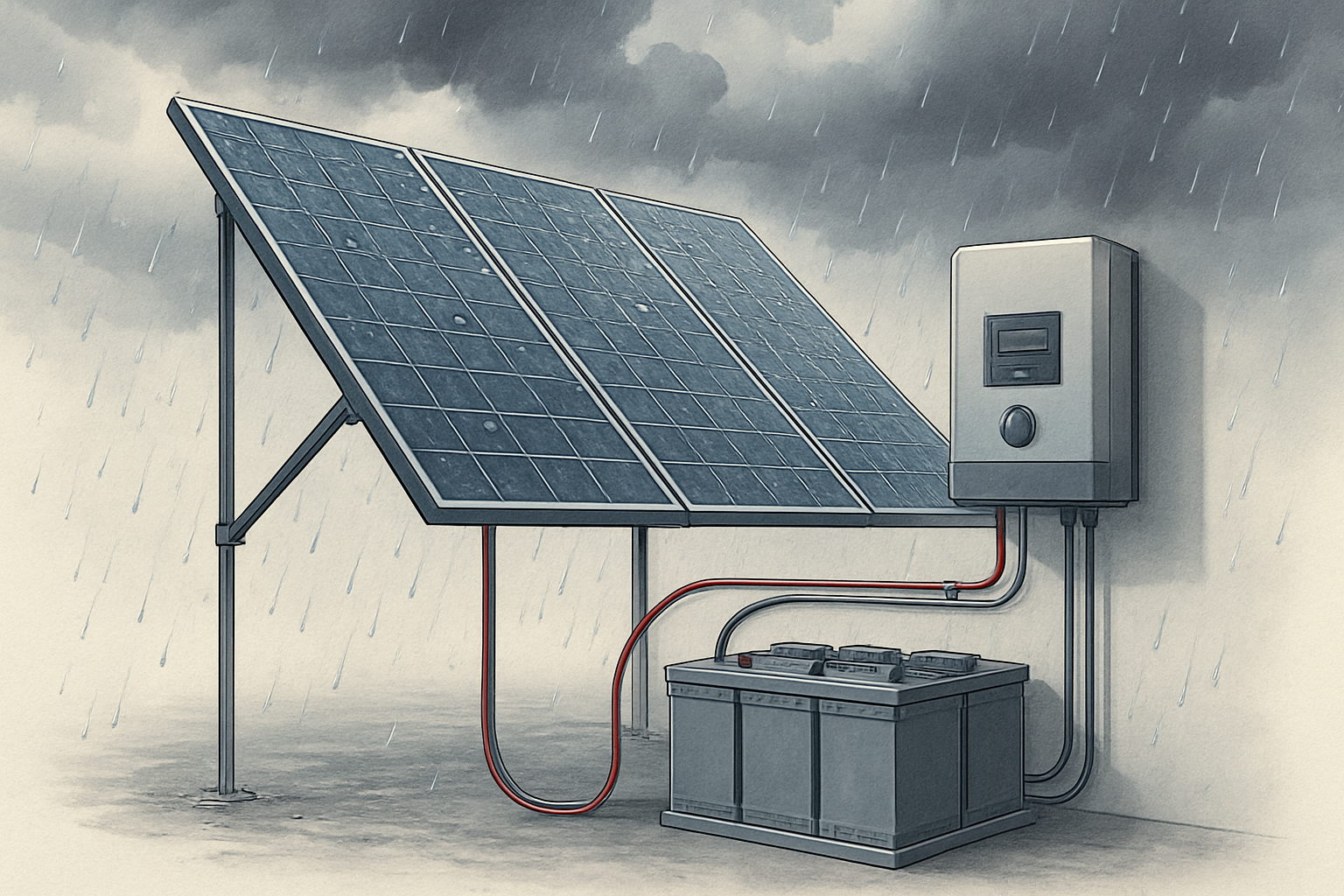 Blueprint for Rainy-Season Autonomy: PV Tilt, ESS, Inverters