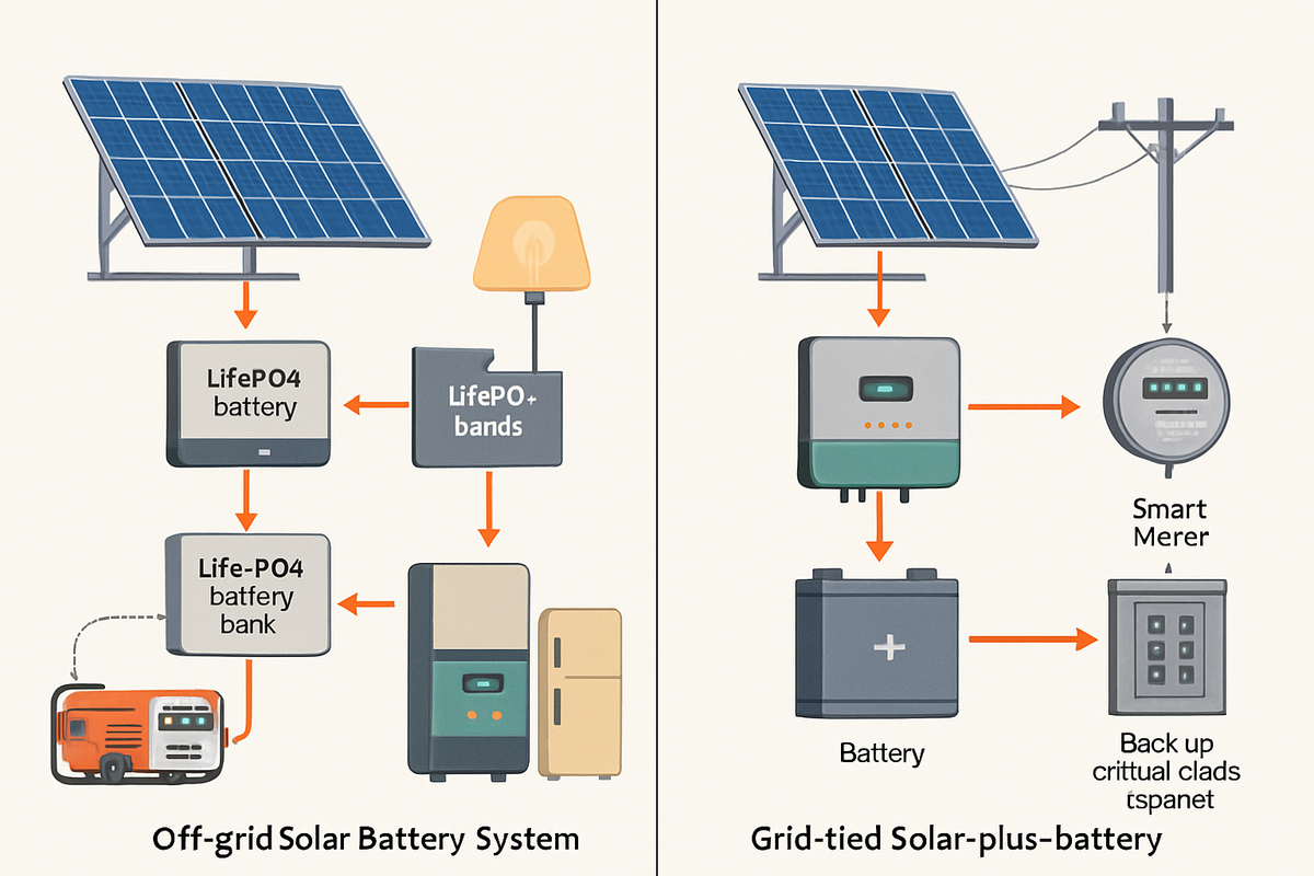 Off‑Grid vs Grid‑Tied Battery Systems