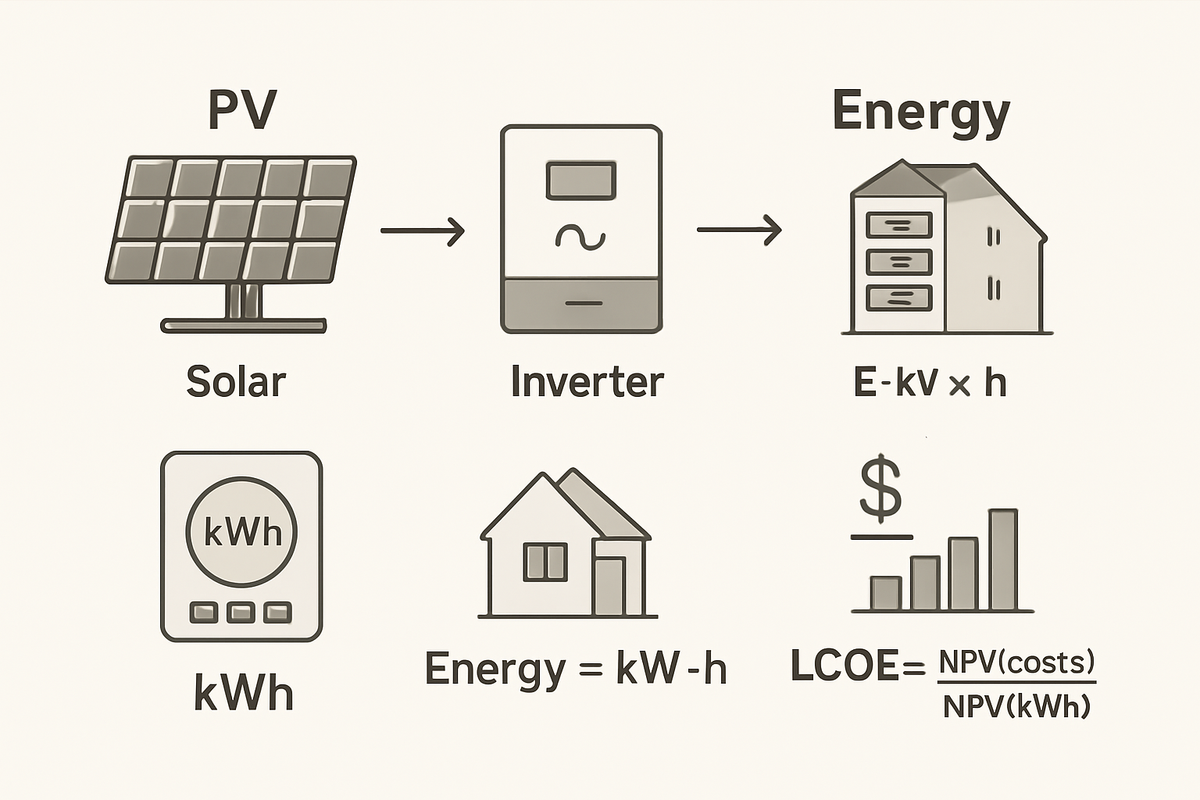 Quick Reference: PV, ESS, kWh, LCOE - Acronyms You Use Daily