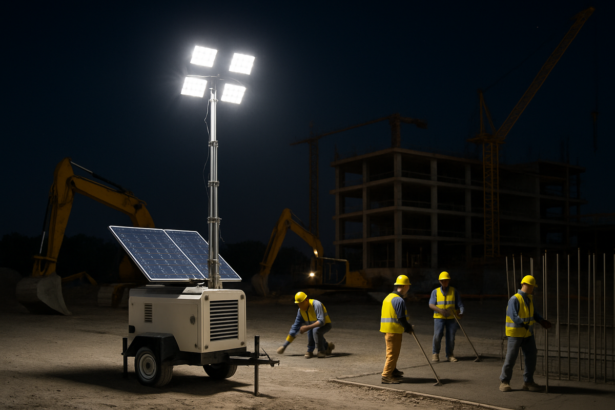 Light Up Night Shifts: Portable Solar Towers for Safer Sites