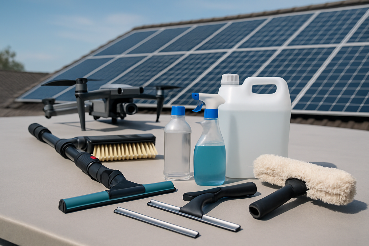 Tool Test: Squeegees, Detergents, Drones for PV Care
