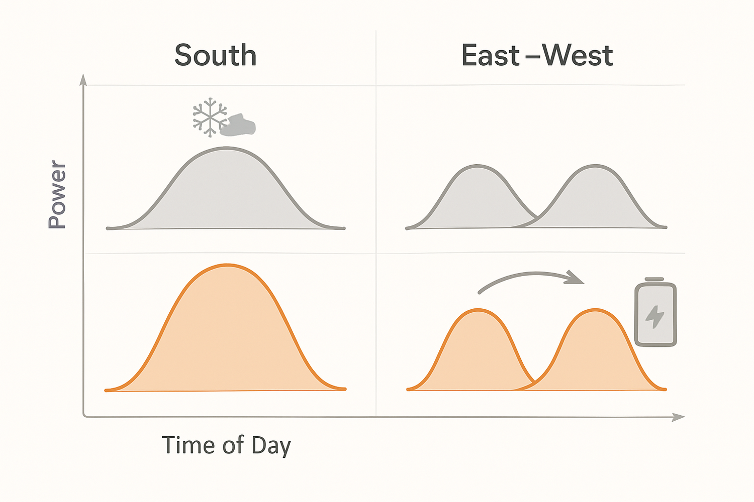 Seasonal Performance Explained: East–West Arrays, Snow, and Yield
