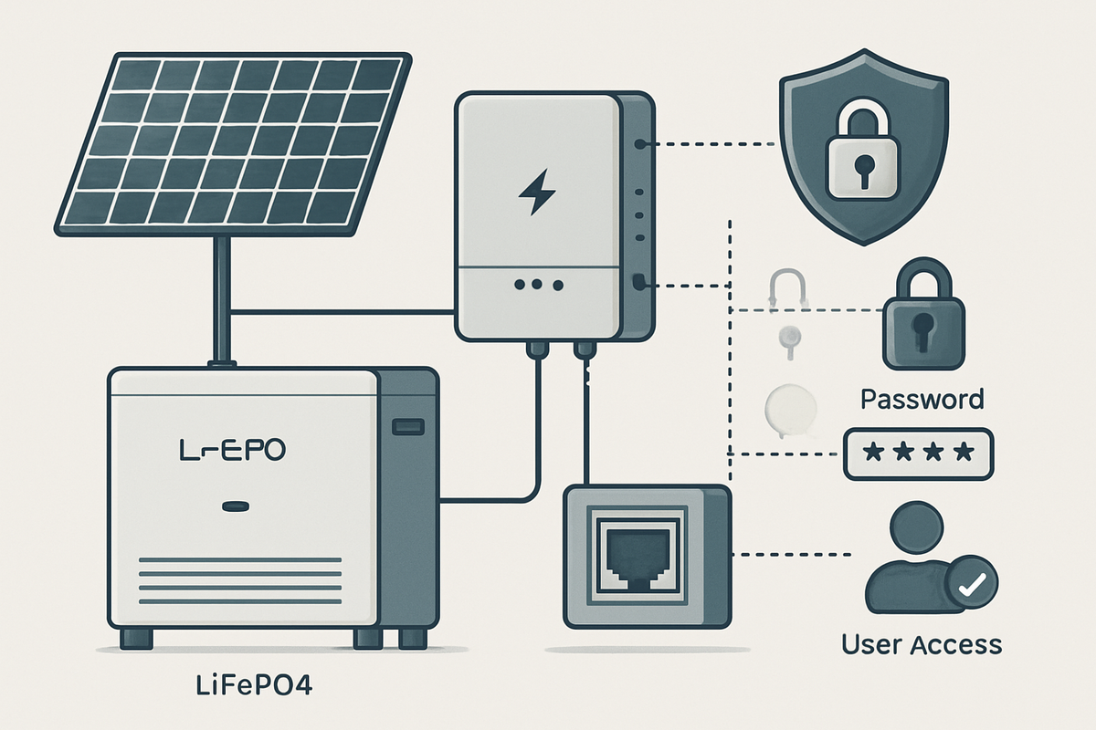 Securing LiFePO4-based off-grid ESS: passwords, ports, people