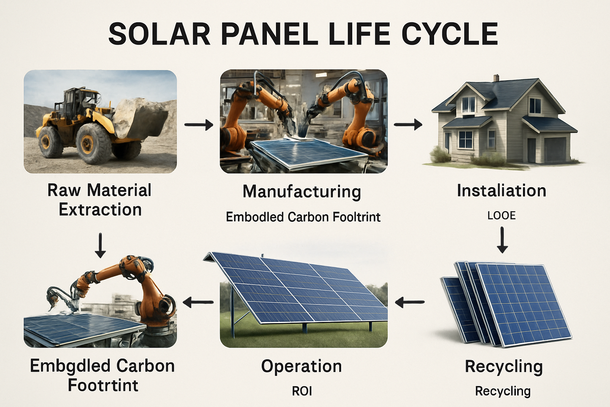 PV Life Cycle vs Cost: LCOE, Embodied Carbon, ROI Tradeoffs