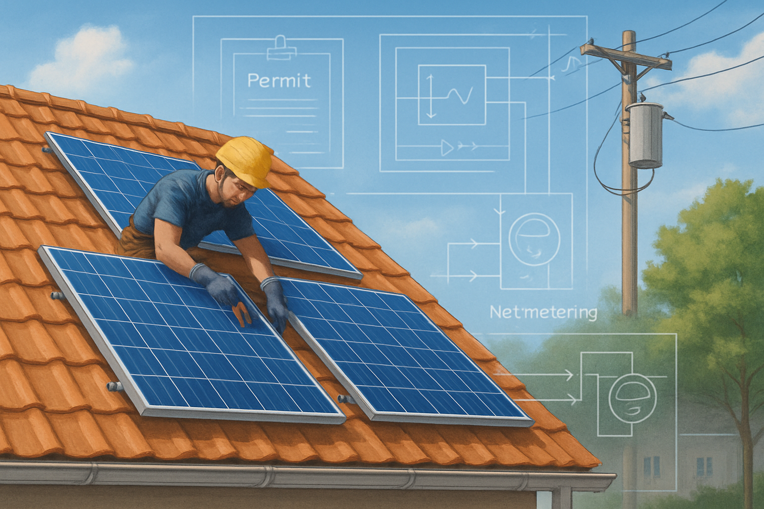 Beginner’s blueprint to permits, grid codes, and net metering