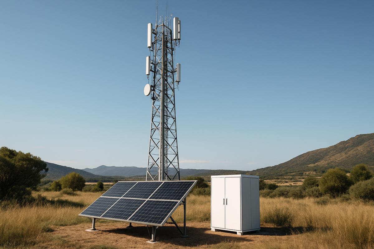 Solar & LiFePO4 ESS for Remote Telecom Towers | Anern