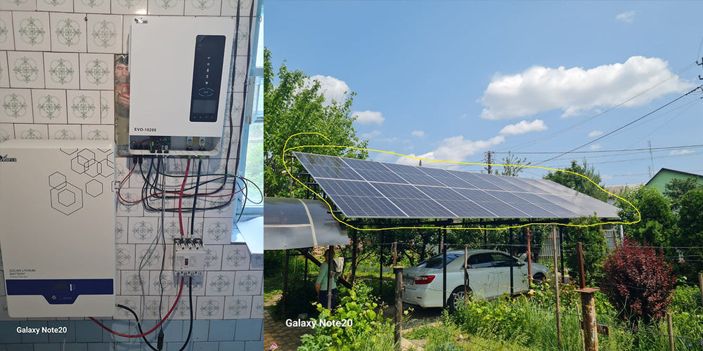 Ukraine 5sets 10.2kW Residential Off-Grid Solar Project