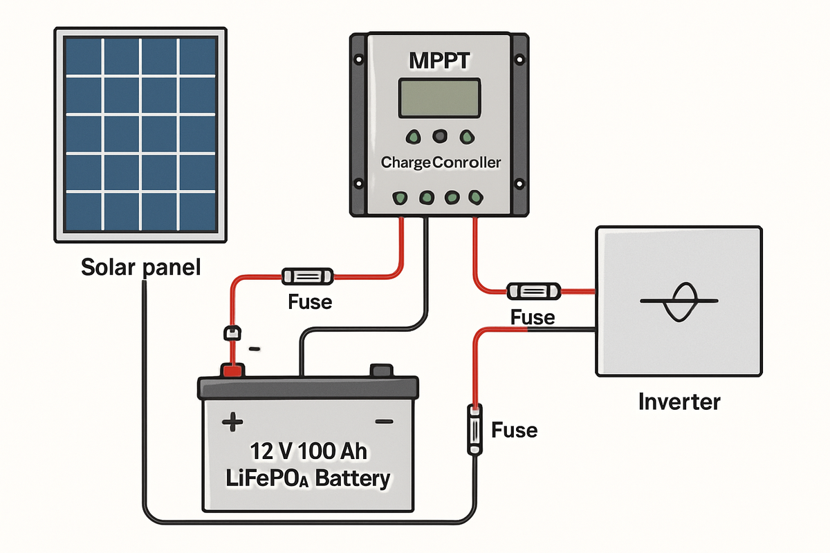 Add 12V 100Ah LiFePO4 Battery Solar Guide | Anern