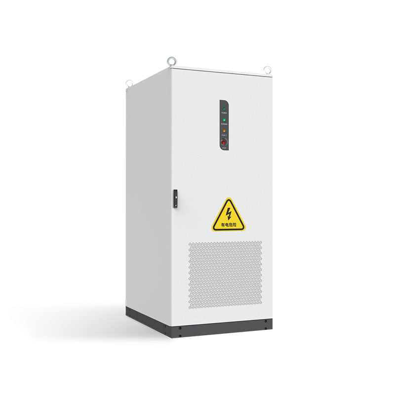 105kW 241kWh C&I integrated liquid-cooled ESS cabinet with indicator lights and high voltage warning.