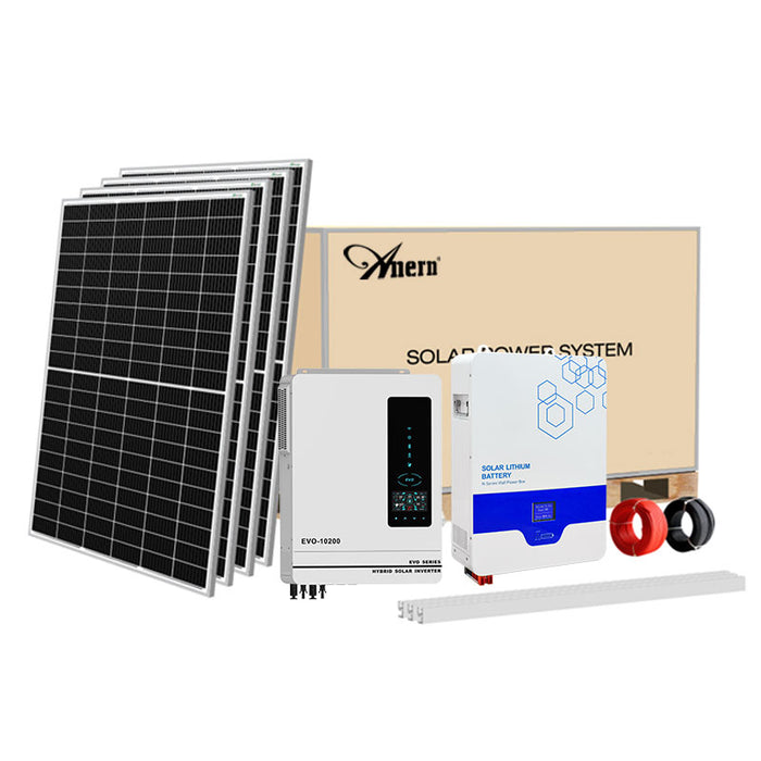 4KW 6KW 10KW Complete Home Use Solar Kits LifePo4 Battery Solar Power Energy System
