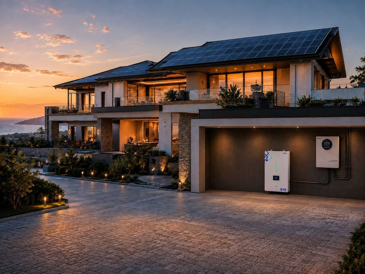 Expandable residential battery storage system for a large home
