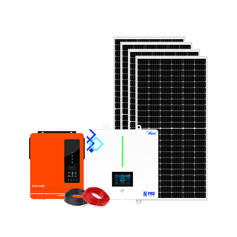 4KW solar system with LiFePO4 battery, solar panels, inverter, and power storage for reliable energy solutions