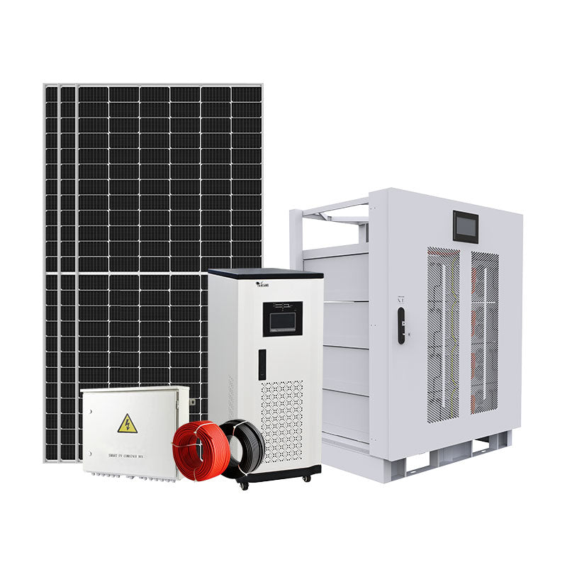 50KW 128KWH Hybrid Three-phase Solar Power Panel System with Battery