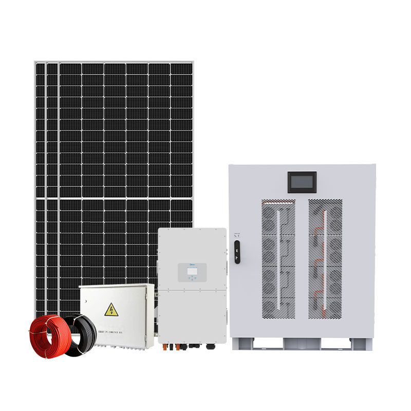 50KW 128KWH Hybrid Three-phase Solar Power Panel System with Battery