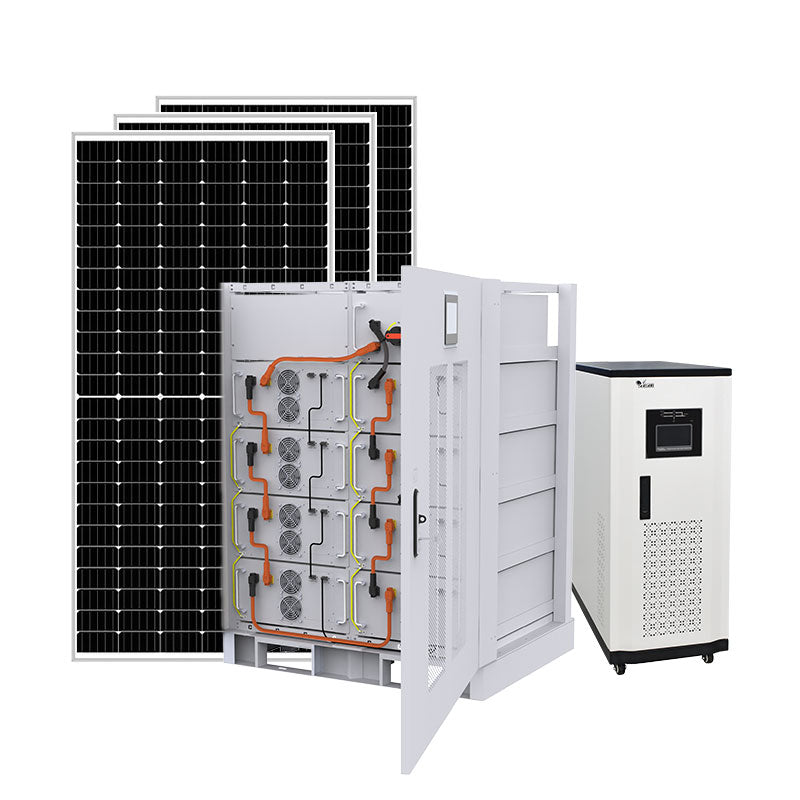 50KW 128KWH Hybrid Three-phase Solar Power Panel System with Battery