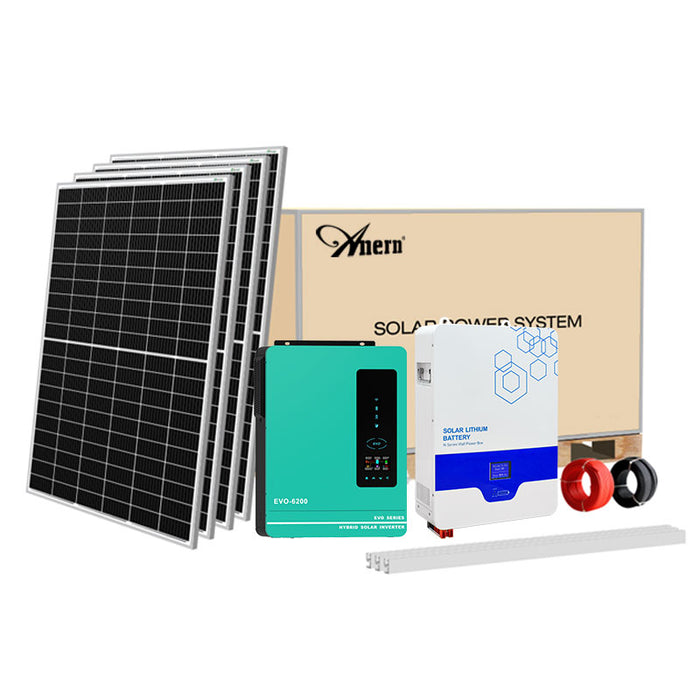 4KW 6KW 10KW Complete Home Use Solar Kits LifePo4 Battery Solar Power Energy System