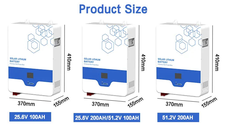 25.6v 51.2V 100AH 200AH 280AH Wall-Mounted Solar LiFePo4 Lithium Ion Battery Energy Storage Battery-Anern