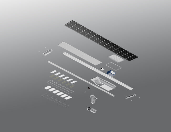40w 60w 80w 100w 120w 150w Street Light Solar Panel Outdoor with Adjustable LED Module