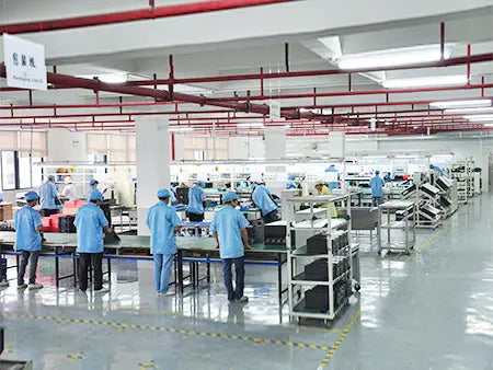 Anern production line with manufacturing staff and equipment