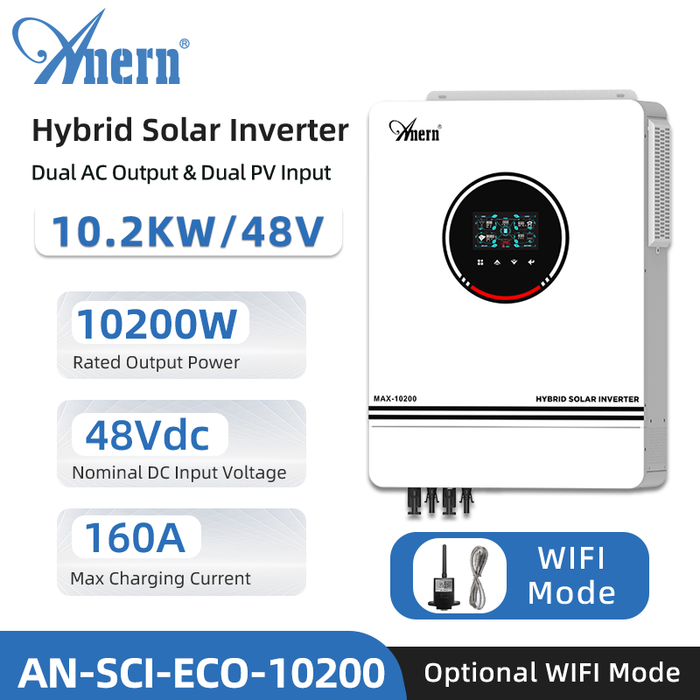 220/230/240VAC 48VDC 10200W High Frequency Off-grid Hybrid Solar Inverter