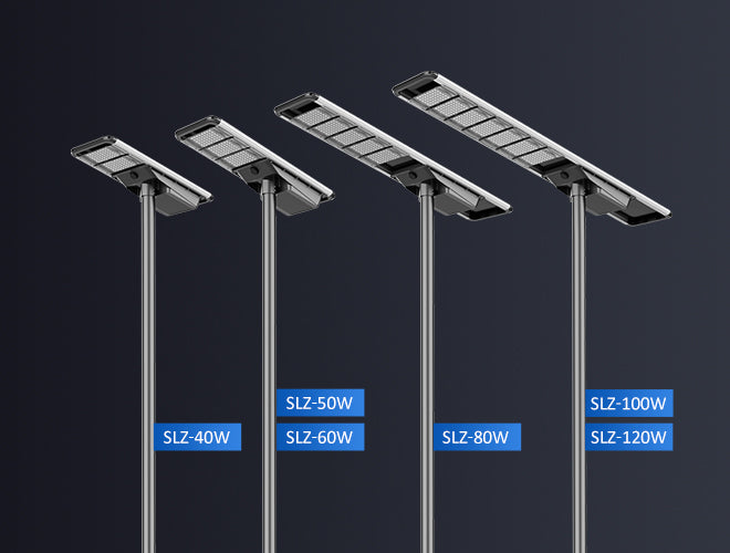 40W/60W/80W/100W/120W New Model High Brightness Integrated Outdoor All in One Solar Powered Energy Street Light