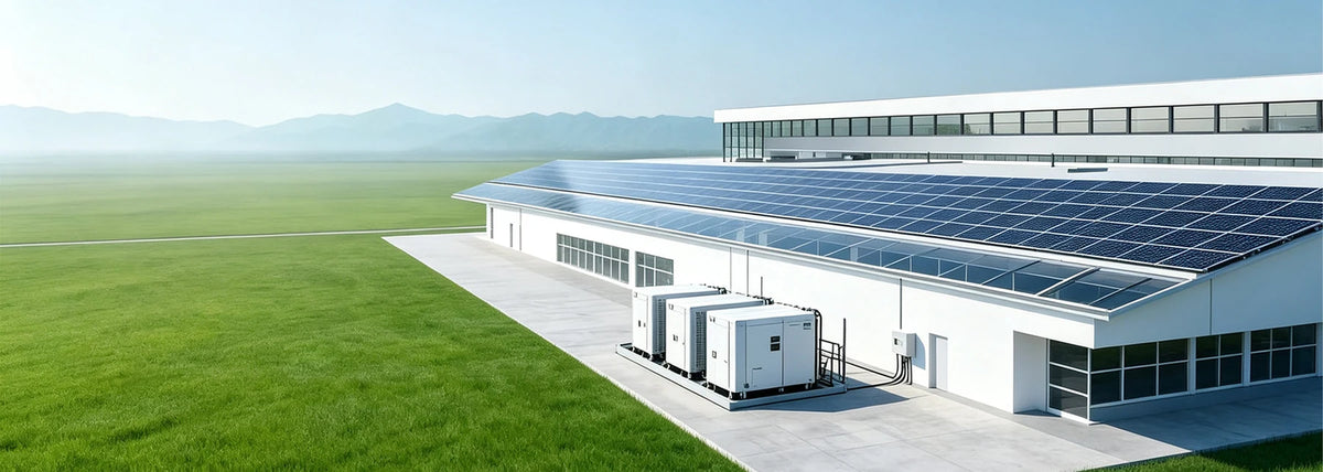 Solar installation with battery energy storage at a commercial building