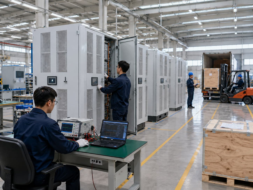 C&I battery energy storage system production testing and delivery