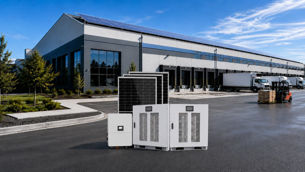 Commercial battery energy storage system for warehouse and logistics center