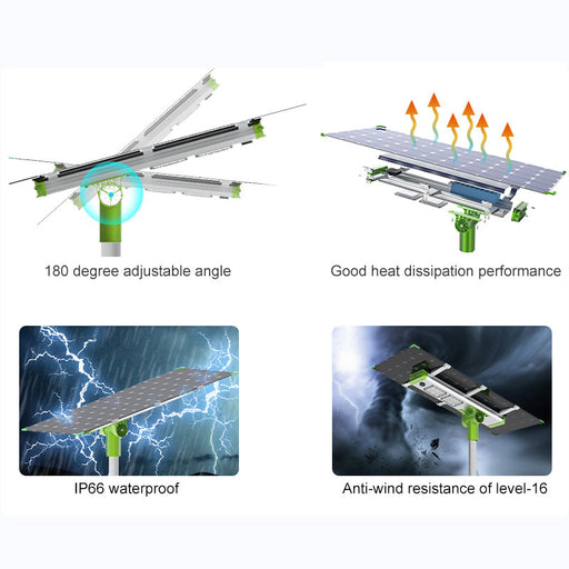 60w Double-sided Solar Panel Solar Street Light