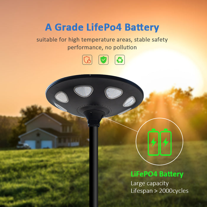 50w Solar Park Light with A Grade LifePo4 Battery