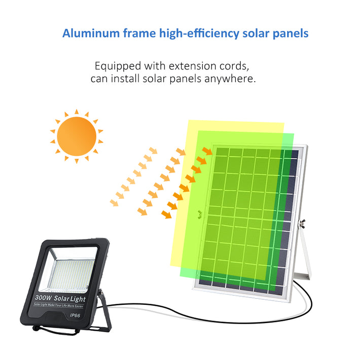 300w High Efficiency Solar Panel Flood Light with Motion Sensor