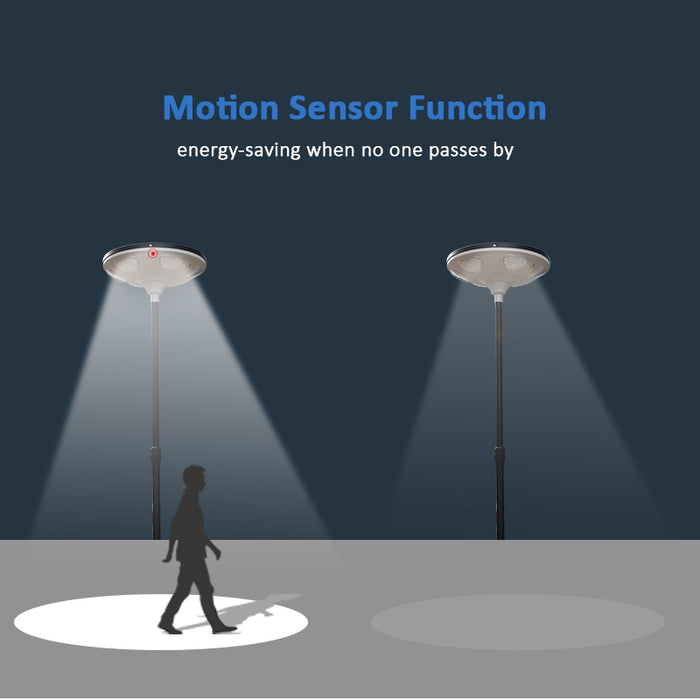 20w Round Solar Park Light with Pole with Motion Sensor